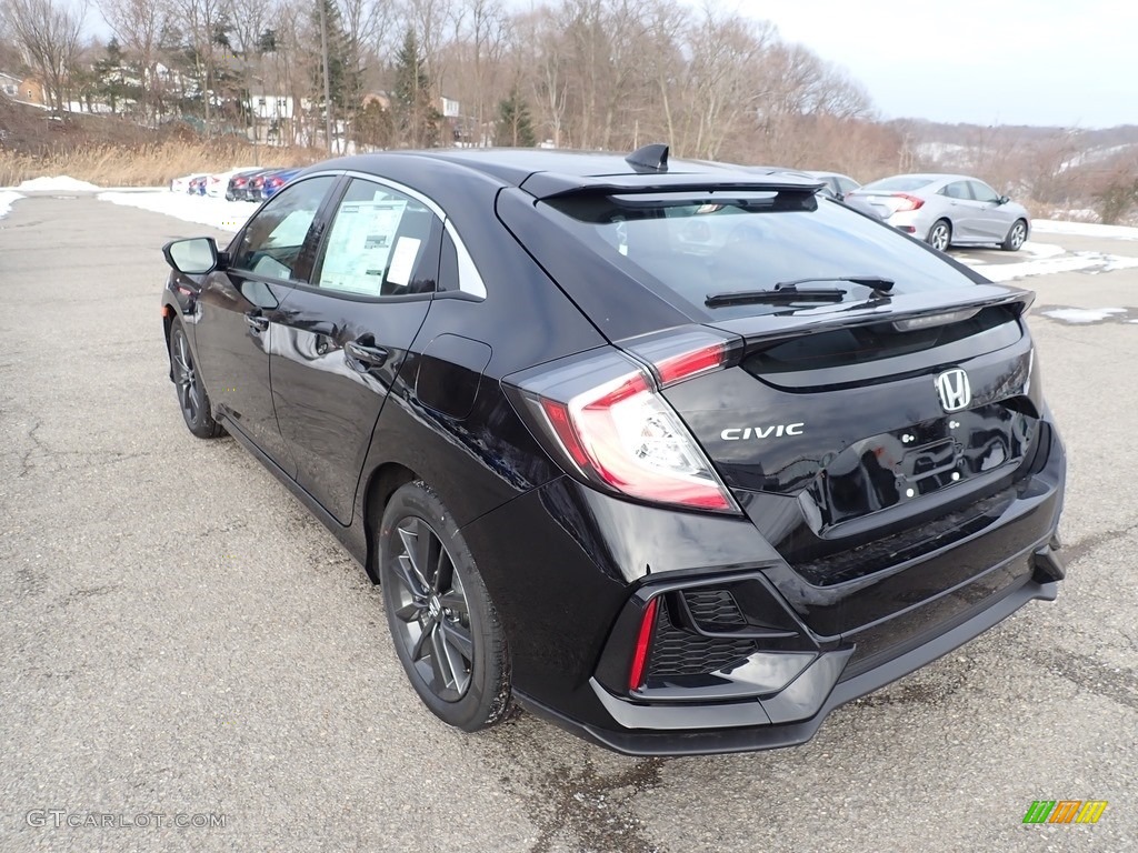 2021 Civic EX Hatchback - Crystal Black Pearl / Black photo #3