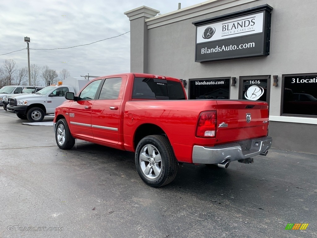 2017 1500 Big Horn Crew Cab 4x4 - Bright Red / Black/Diesel Gray photo #3