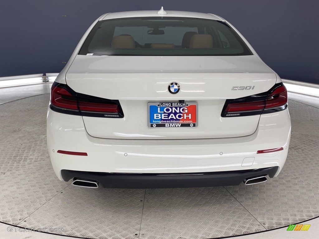 2021 5 Series 530i Sedan - Alpine White / Cognac photo #9