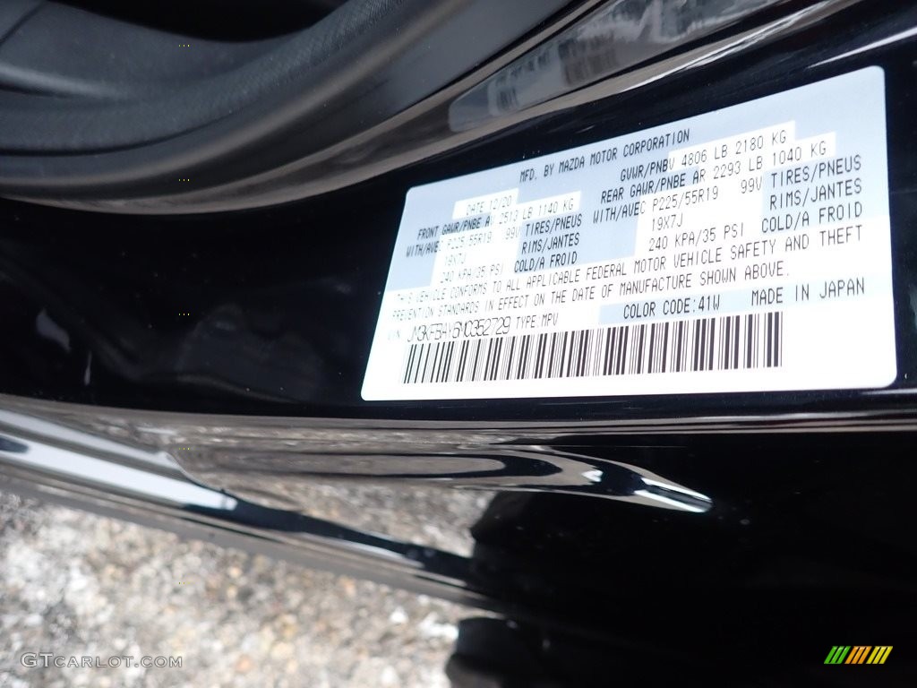 2021 CX-5 Color Code 41W for Jet Black Mica Photo #141046773