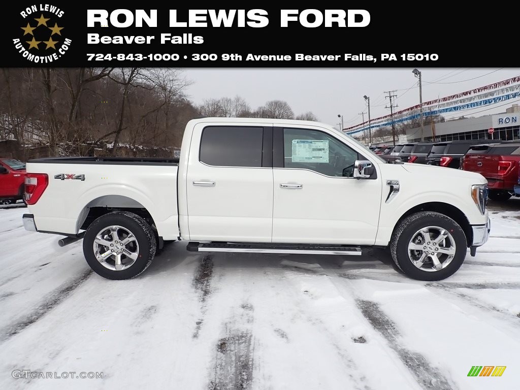 2021 F150 Lariat SuperCrew 4x4 - Star White / Black photo #1