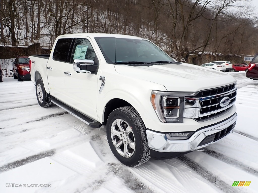 2021 F150 Lariat SuperCrew 4x4 - Star White / Black photo #3