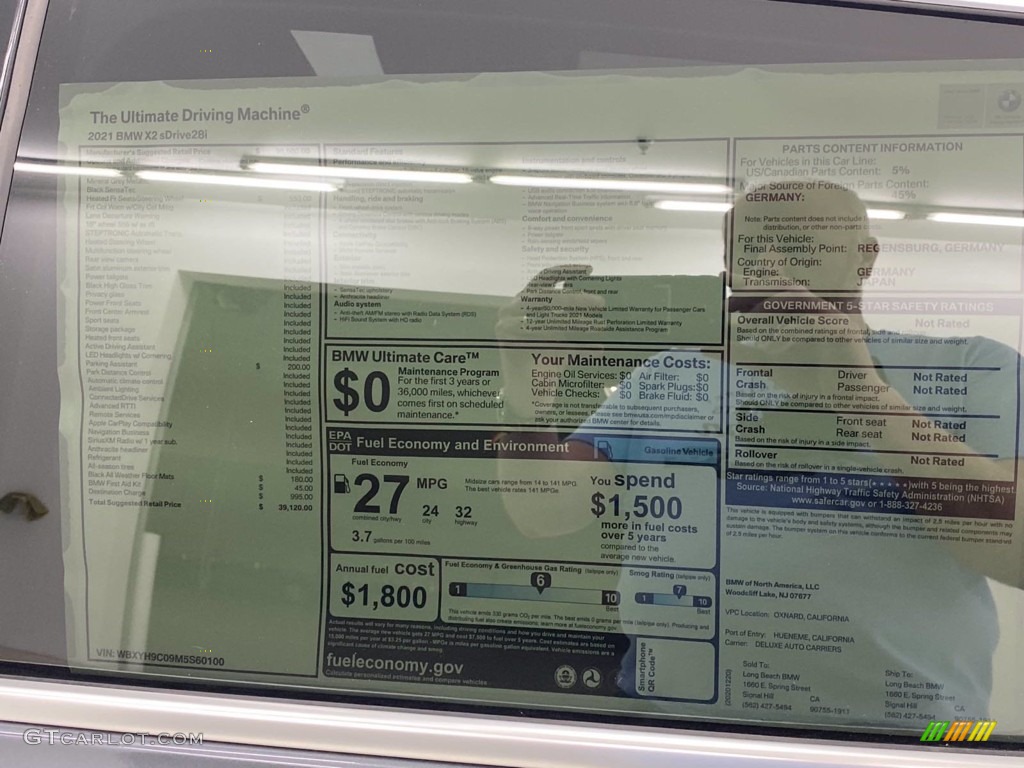 2021 X2 sDrive28i - Mineral Gray Metallic / Black photo #17