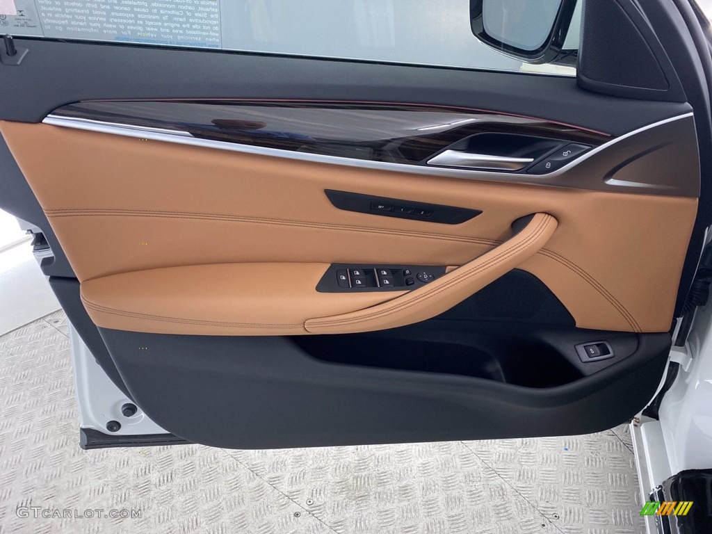 2021 BMW 5 Series 530i Sedan Cognac Door Panel Photo #141047769