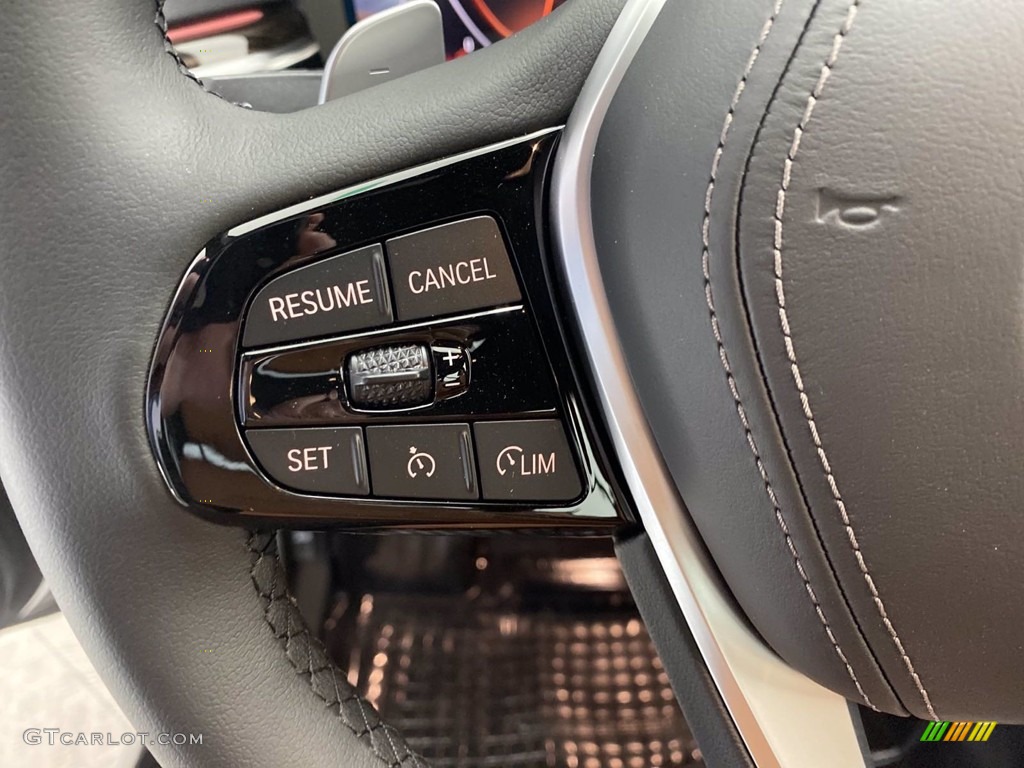 2021 BMW 5 Series 530i Sedan Cognac Steering Wheel Photo #141047817