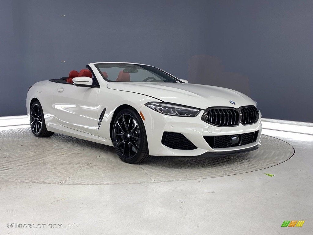 2021 8 Series 850i xDrive Convertible - Alpine White / Fiona Red/Black photo #1