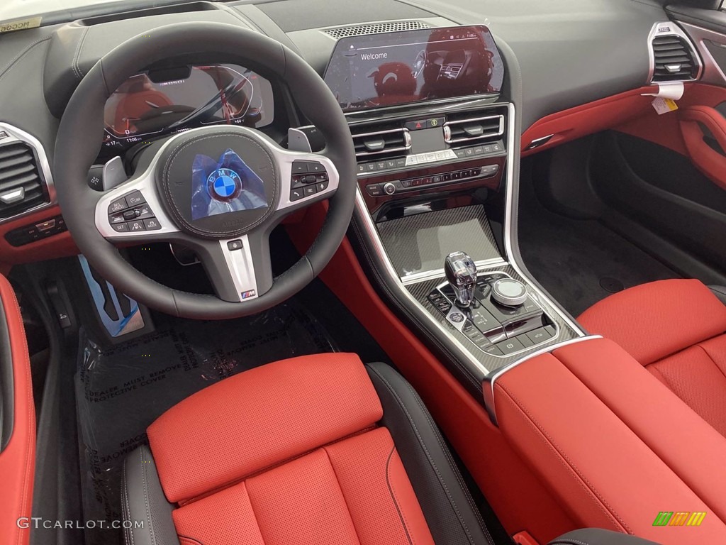 Fiona Red/Black Interior 2021 BMW 8 Series 850i xDrive Convertible Photo #141048704