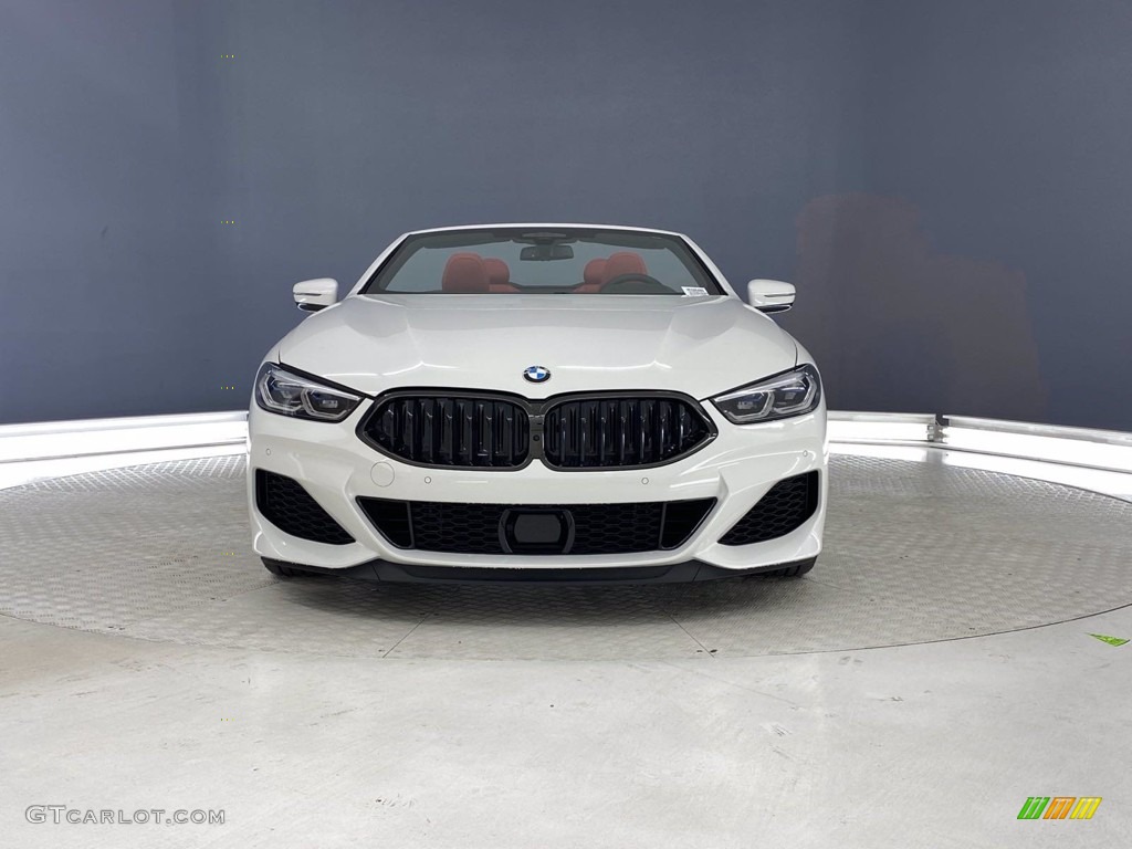 2021 8 Series 850i xDrive Convertible - Alpine White / Fiona Red/Black photo #4