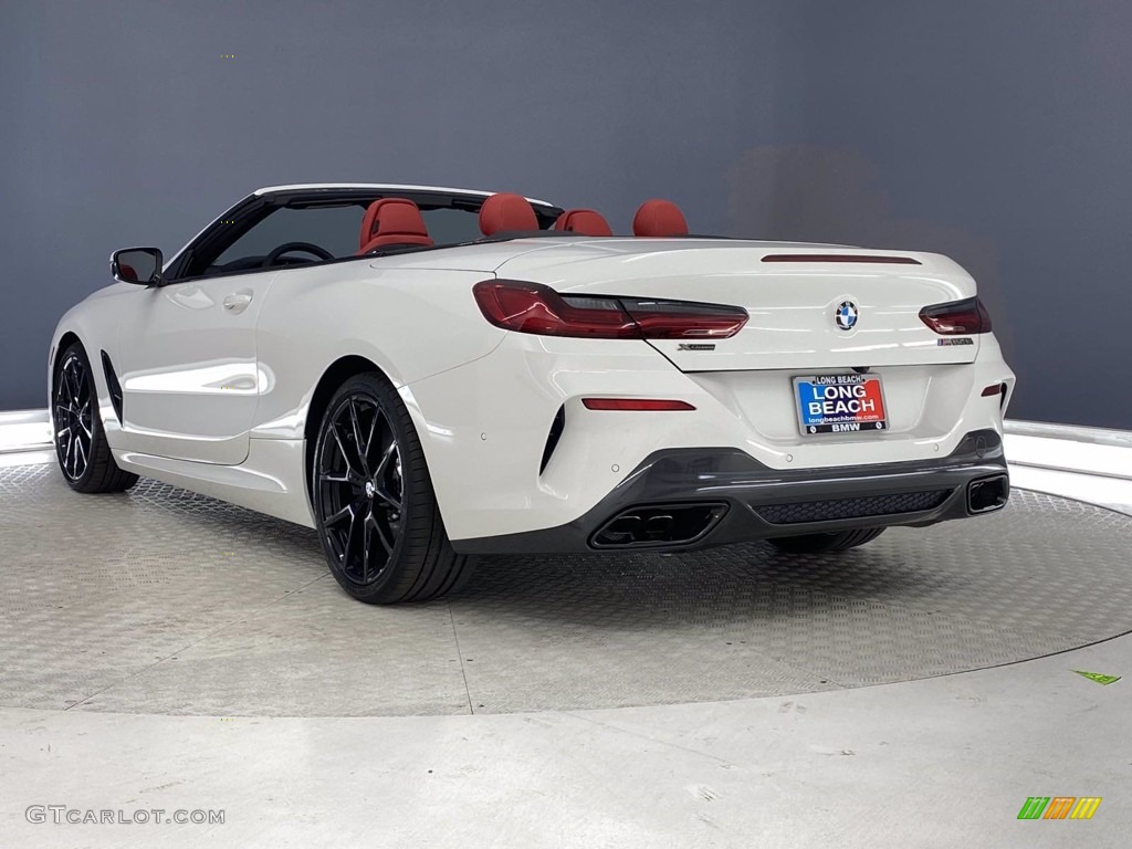 2021 8 Series 850i xDrive Convertible - Alpine White / Fiona Red/Black photo #8