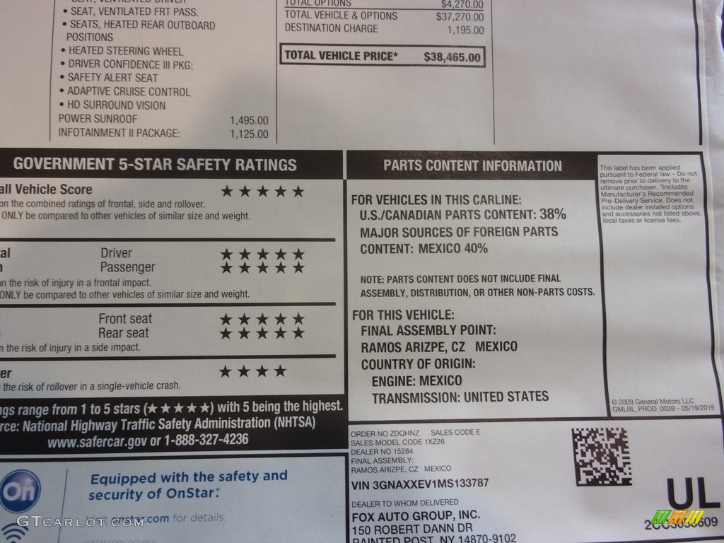 2021 Equinox Premier AWD - Midnight Blue Metallic / Medium Ash Gray photo #36