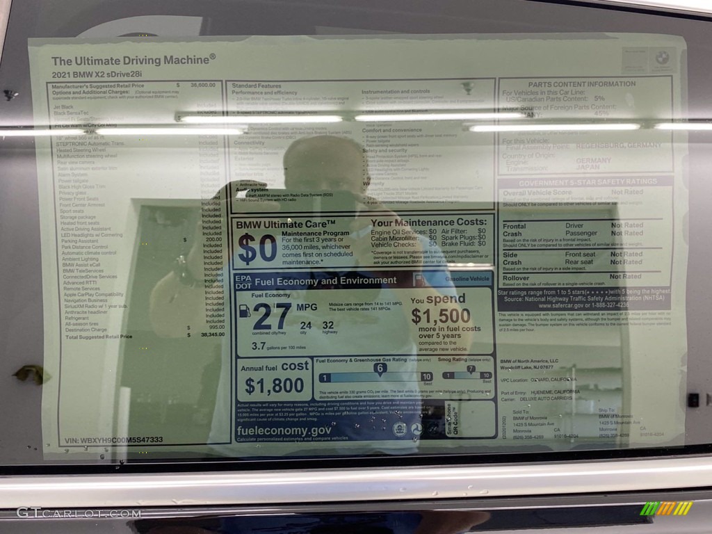 2021 X2 sDrive28i - Black Sapphire Metallic / Black photo #11