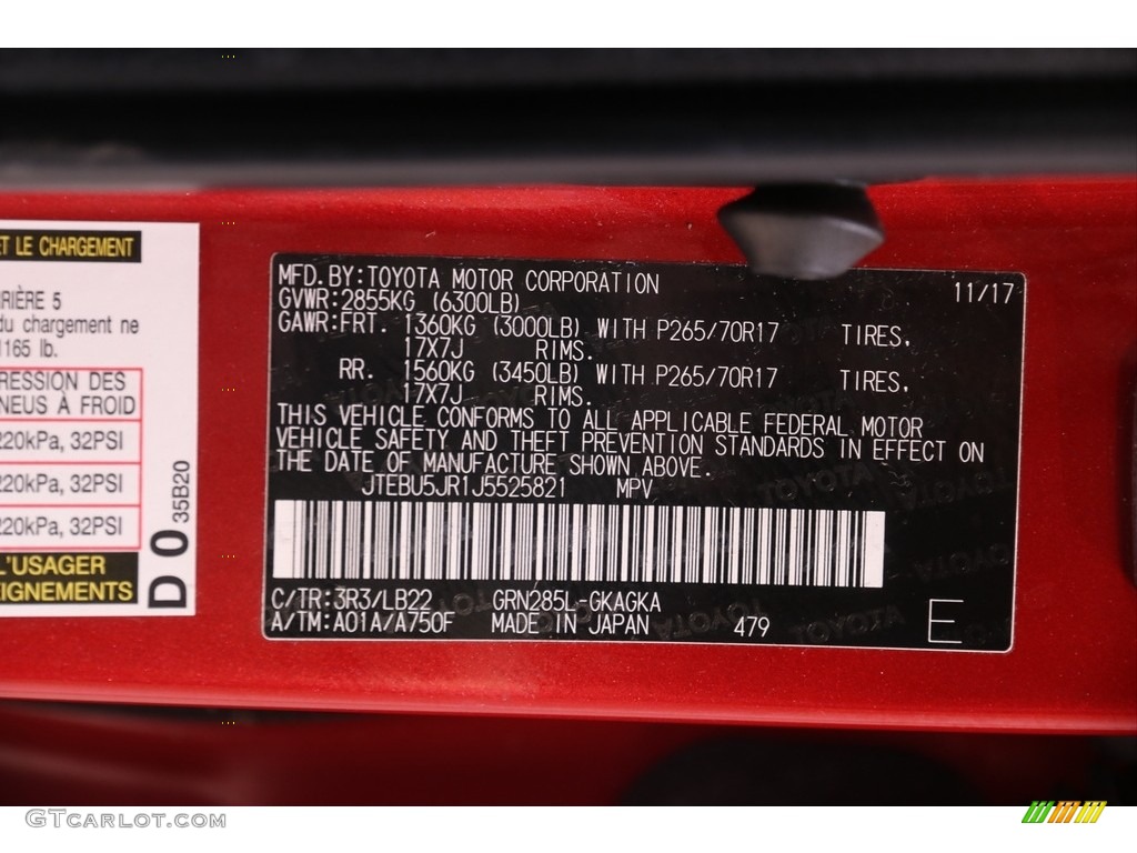 2018 4Runner SR5 4x4 - Barcelona Red Metallic / Black photo #25