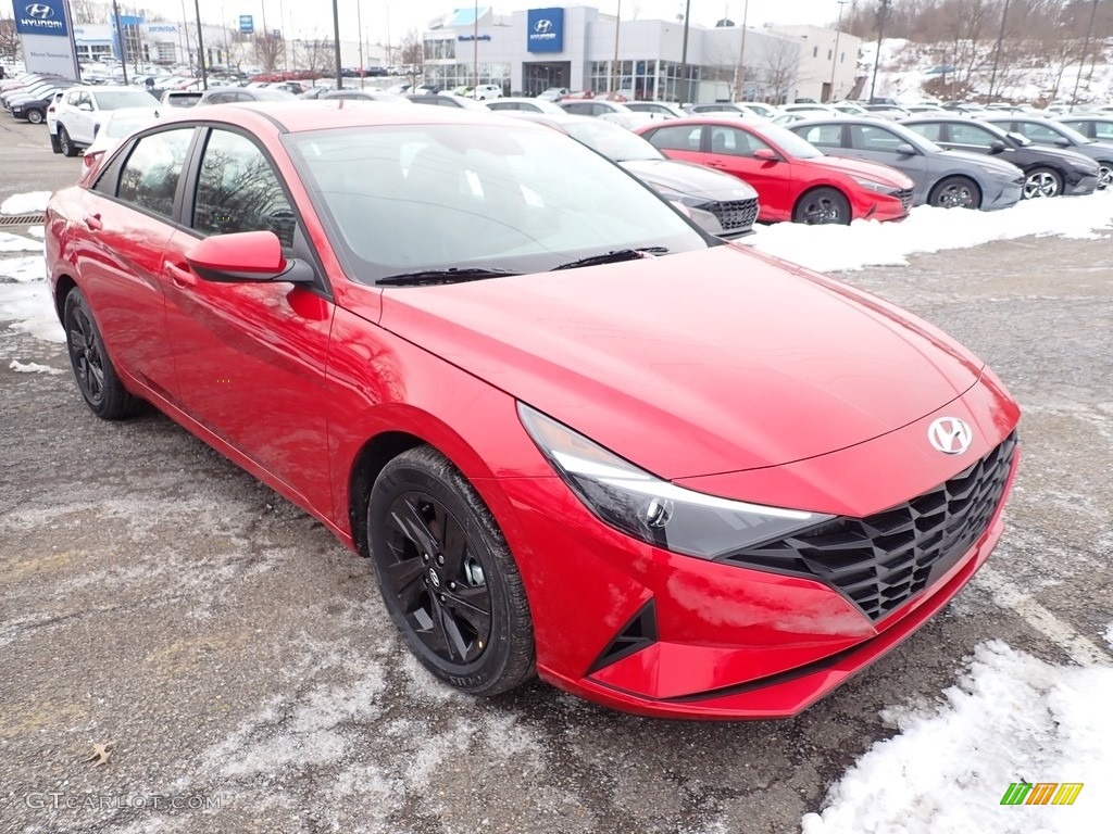2021 Elantra SEL - Calypso Red / Medium Gray photo #3