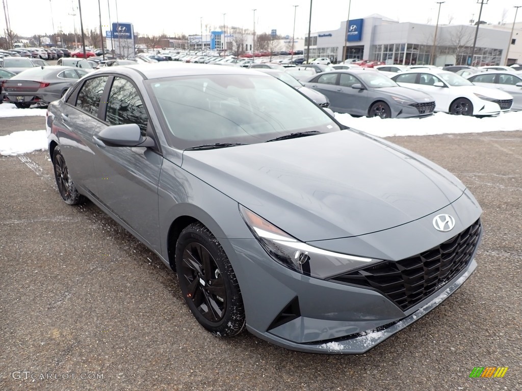 2021 Elantra SEL - Electric Shadow / Black photo #3