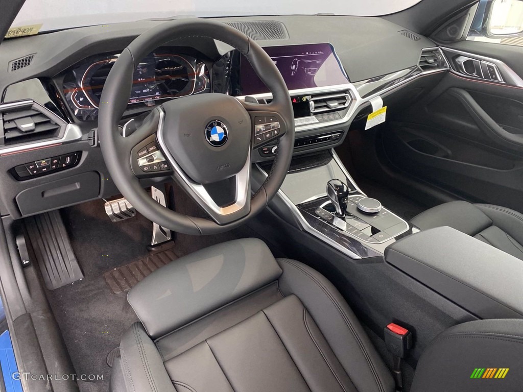 Black Interior 2021 BMW 4 Series 430i Coupe Photo #141053727