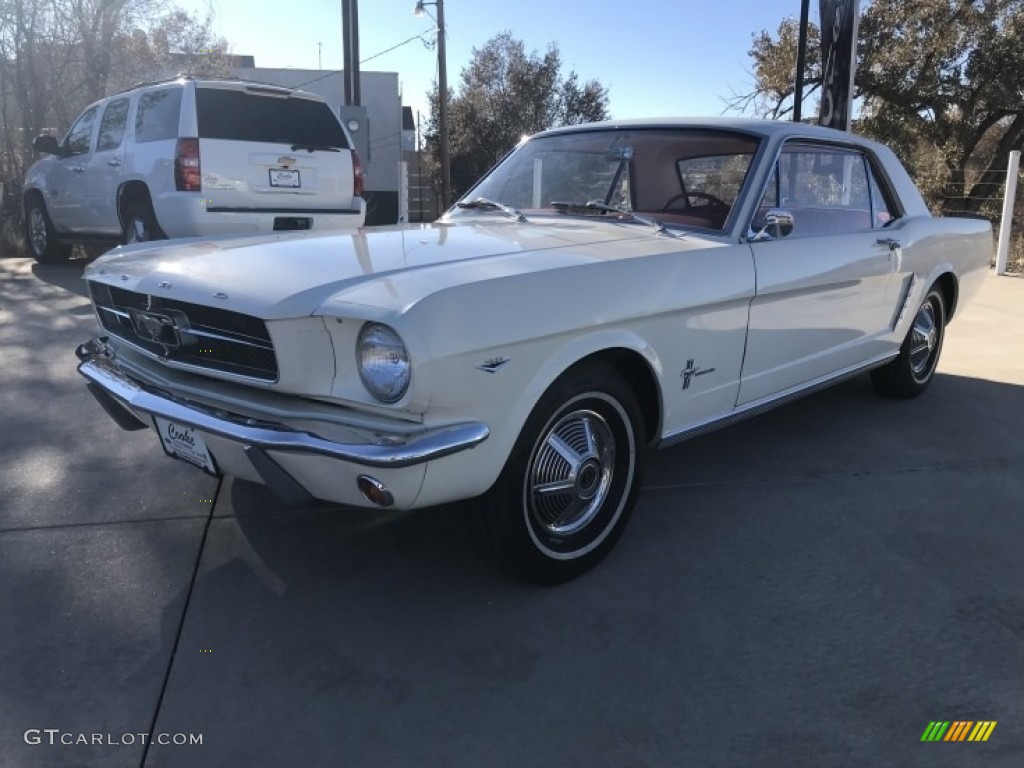 1965 Mustang Coupe - Wimbledon White / Red photo #1