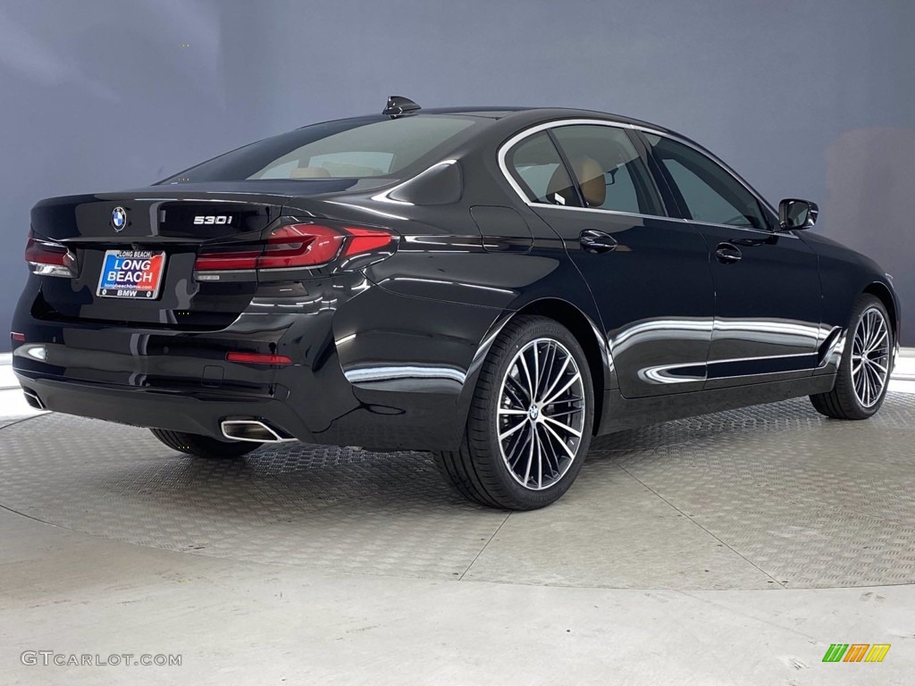 2021 5 Series 530i Sedan - Jet Black / Cognac photo #8