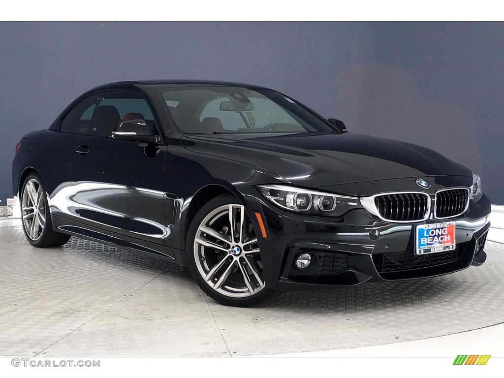 2018 4 Series 430i Convertible - Black Sapphire Metallic / Coral Red photo #1