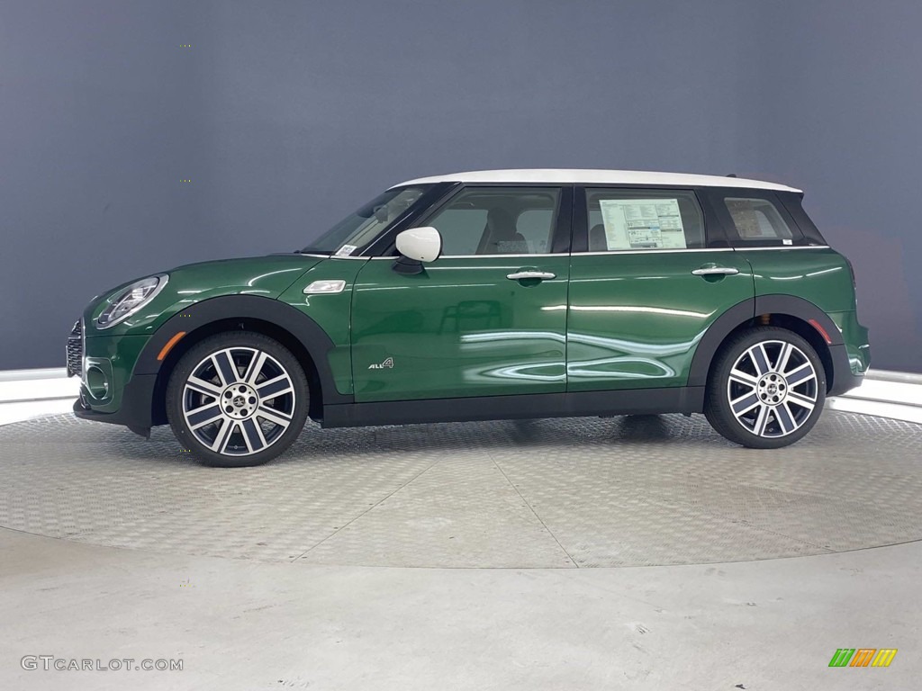 2021 Clubman Cooper S All4 - British Racing Green IV Metallic / Carbon Black/Cross Punch Leather photo #6