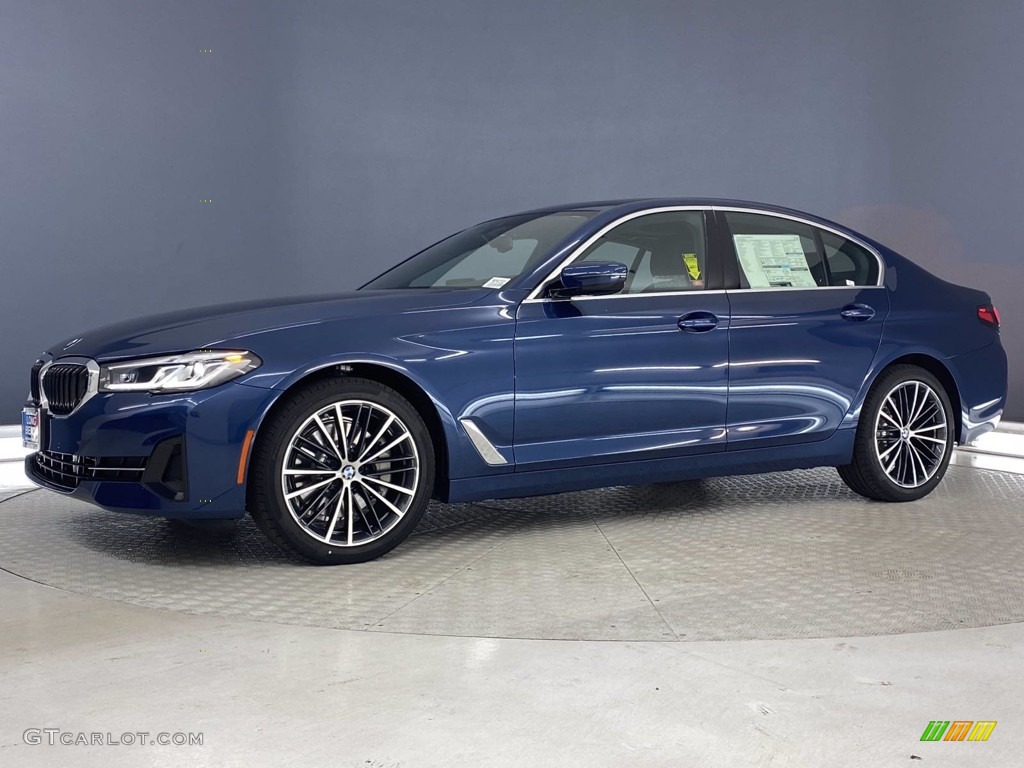 2021 5 Series 530i Sedan - Phytonic Blue Metallic / Black photo #6