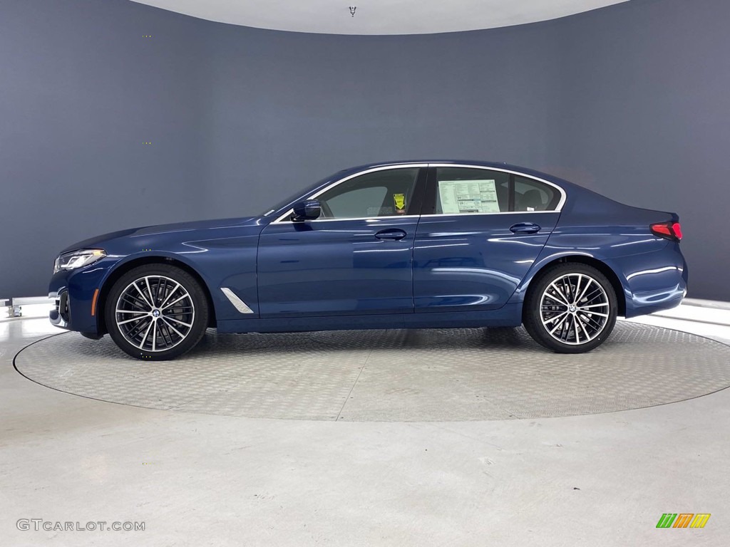 2021 5 Series 530i Sedan - Phytonic Blue Metallic / Black photo #7