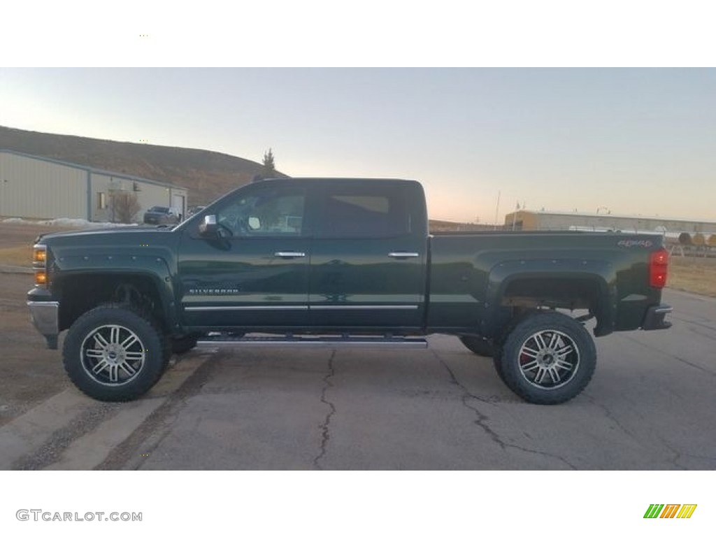 Rainforest Green Metallic 2014 Chevrolet Silverado 1500 LTZ Z71 Crew Cab 4x4 Exterior Photo #141055266
