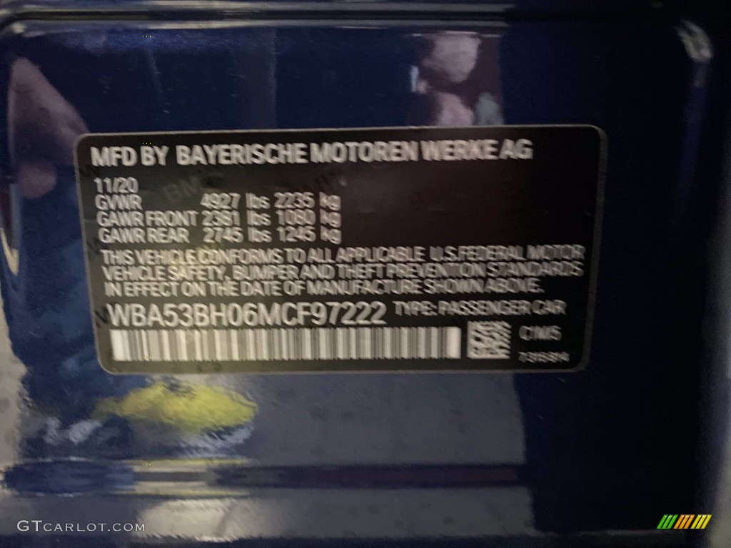 2021 5 Series 530i Sedan - Phytonic Blue Metallic / Black photo #30