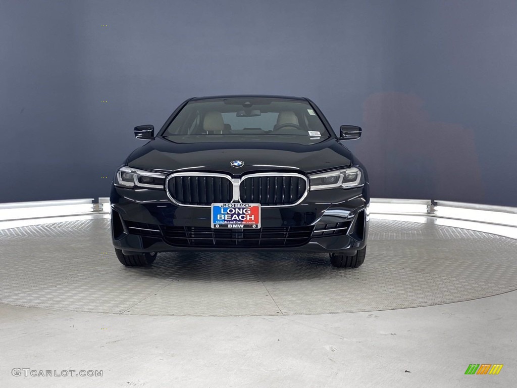 2021 5 Series 530i Sedan - Jet Black / Canberra Beige photo #4