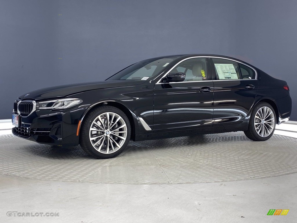 2021 5 Series 530i Sedan - Jet Black / Canberra Beige photo #6