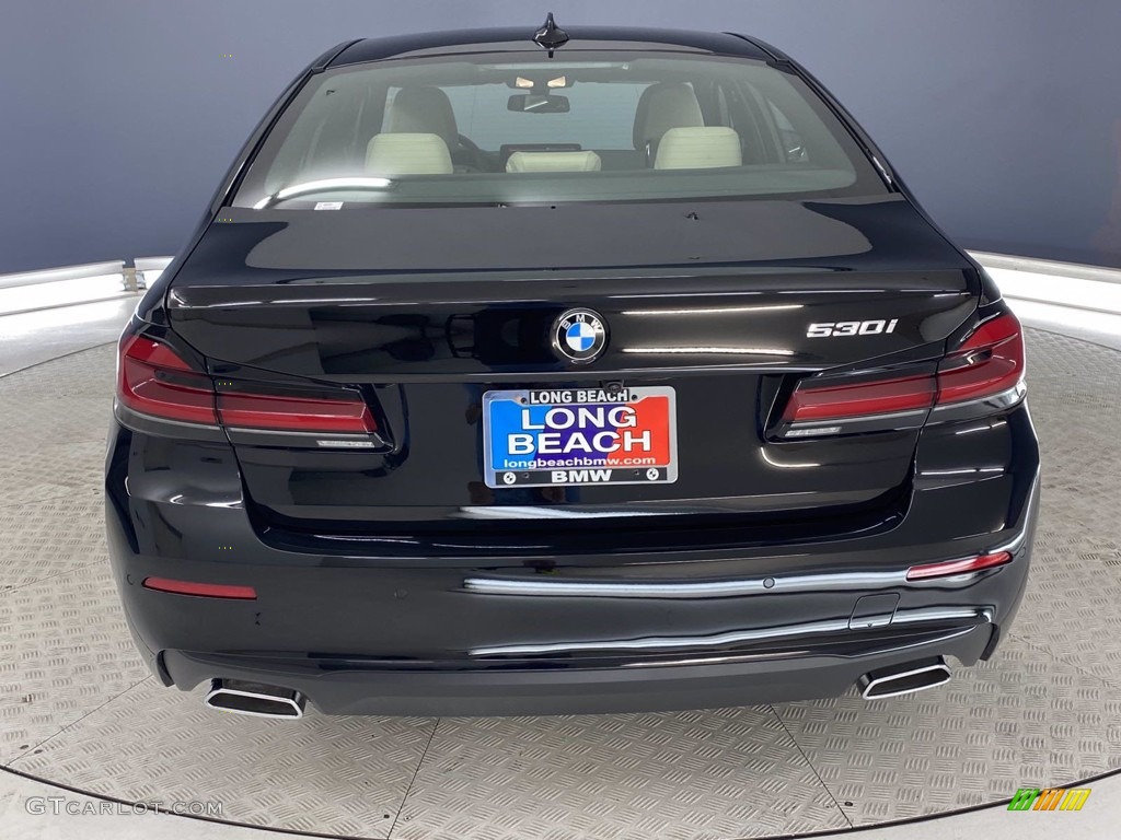 2021 5 Series 530i Sedan - Jet Black / Canberra Beige photo #10