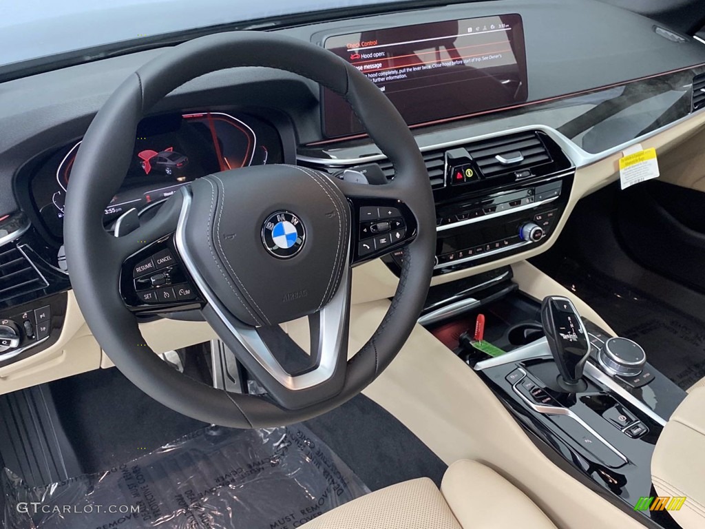 2021 5 Series 530i Sedan - Jet Black / Canberra Beige photo #14