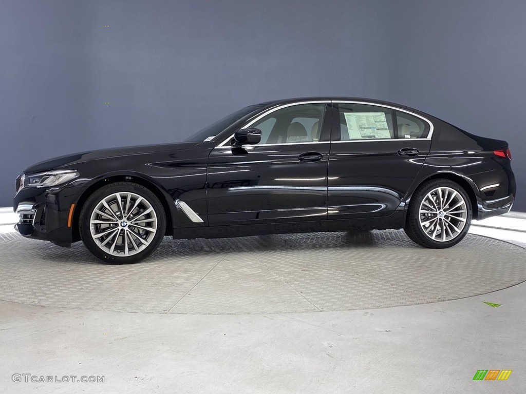 2021 5 Series 530i Sedan - Jet Black / Canberra Beige photo #4