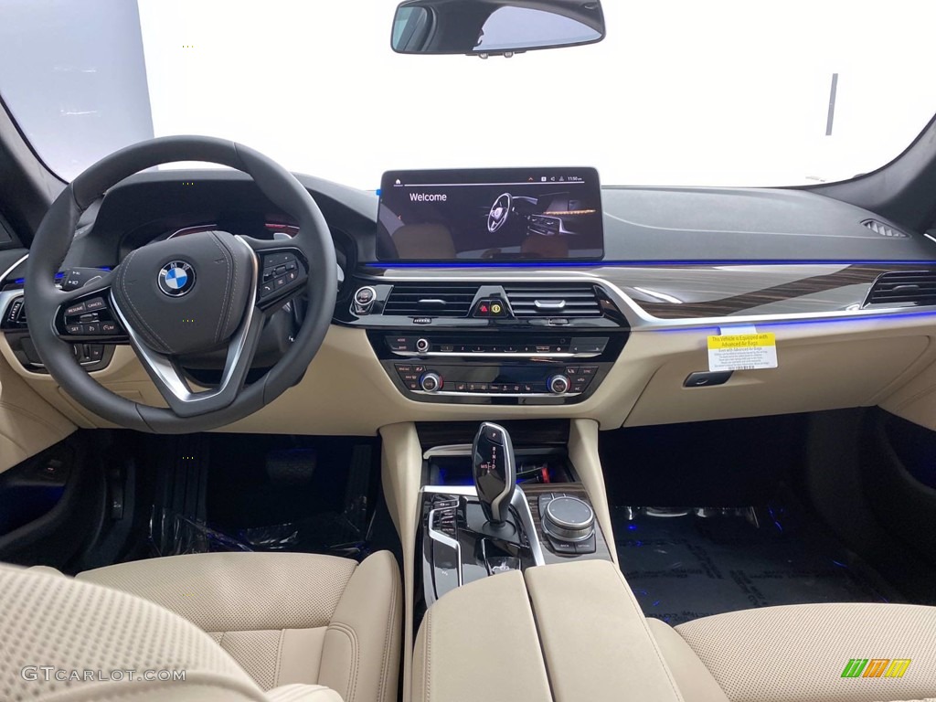 2021 5 Series 530i Sedan - Jet Black / Canberra Beige photo #20