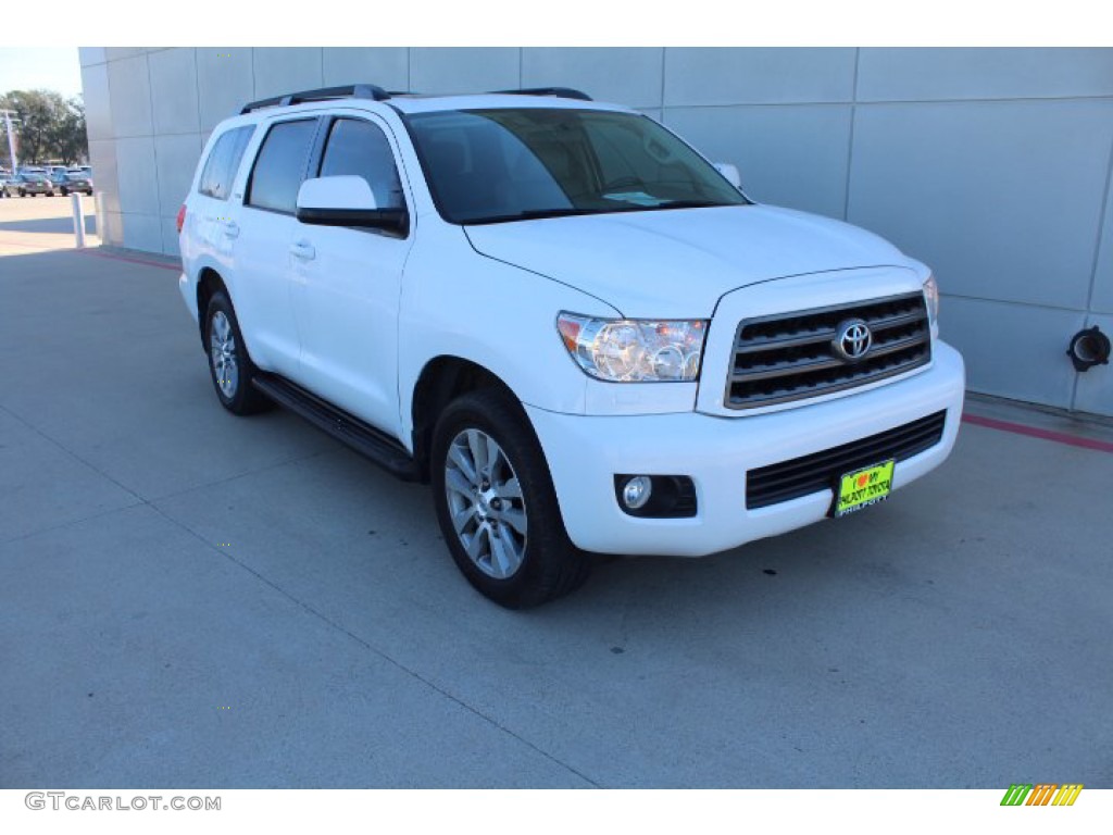 2017 Sequoia SR5 - Super White / Graphite photo #2