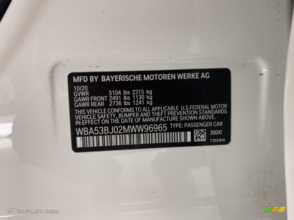 2021 5 Series 540i Sedan - Alpine White / Black photo #3
