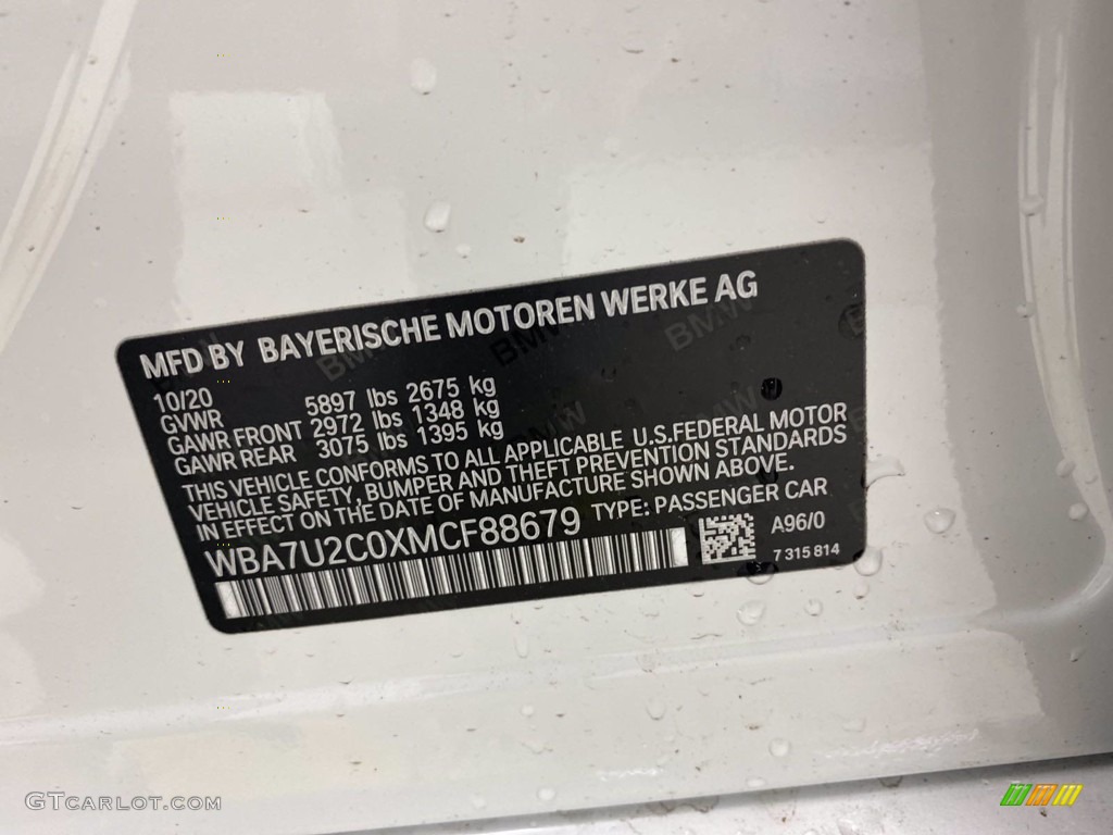 2021 7 Series 750i xDrive Sedan - Mineral White Metallic / Black photo #32