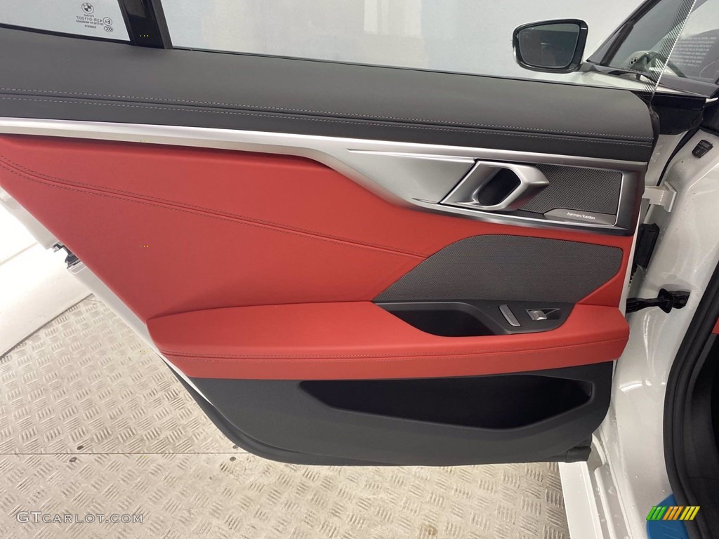 2021 BMW 8 Series 850i xDrive Gran Coupe Fiona Red/Black Door Panel Photo #141059751