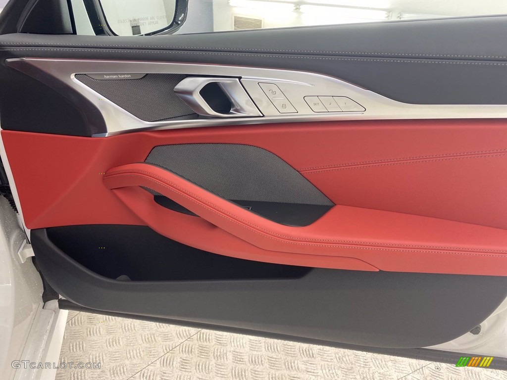 2021 BMW 8 Series 850i xDrive Gran Coupe Fiona Red/Black Door Panel Photo #141059808