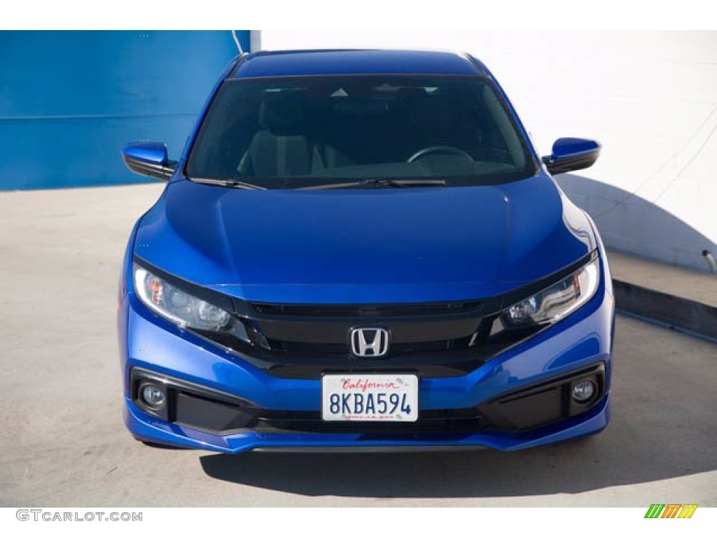 2019 Civic Sport Sedan - Agean Blue Metallic / Black photo #7
