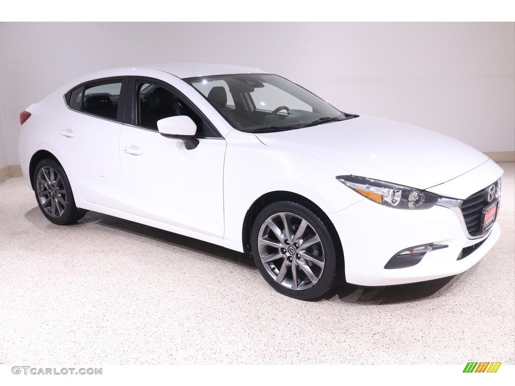 2018 MAZDA3 Touring 4 Door - Snowflake White Pearl Mica / Black photo #1