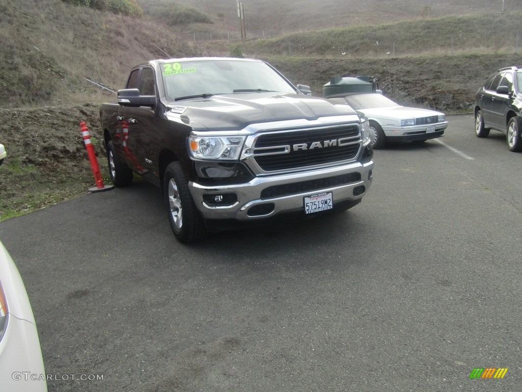 2020 1500 Big Horn Quad Cab - Diamond Black Crystal Pearl / Black/Diesel Gray photo #1