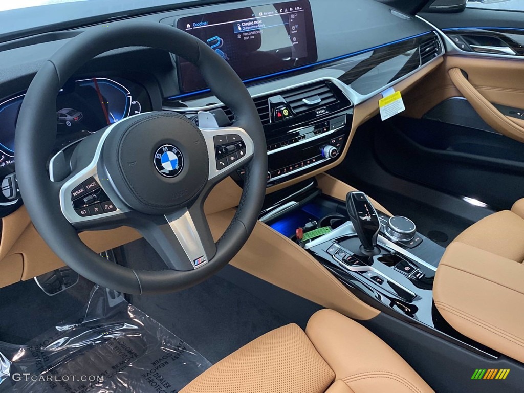 2021 5 Series 530e Sedan - Bernina Gray Amber Effect / Cognac photo #4
