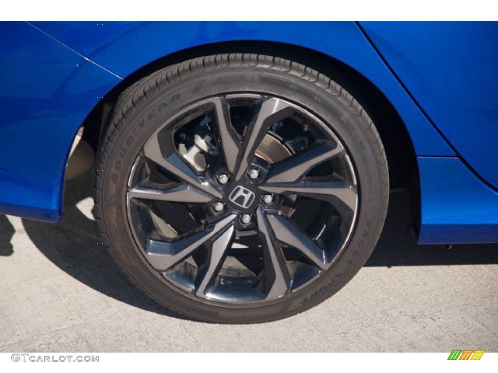 2019 Civic Sport Sedan - Agean Blue Metallic / Black photo #33