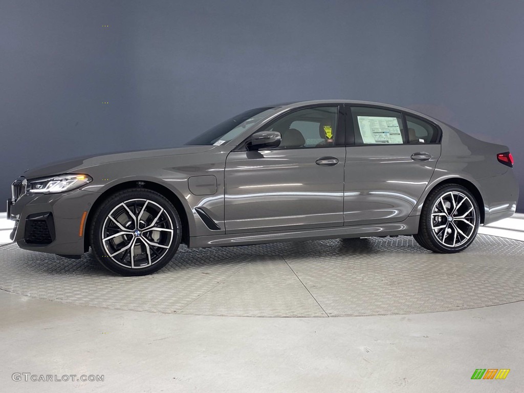 2021 5 Series 530e Sedan - Bernina Gray Amber Effect / Cognac photo #8