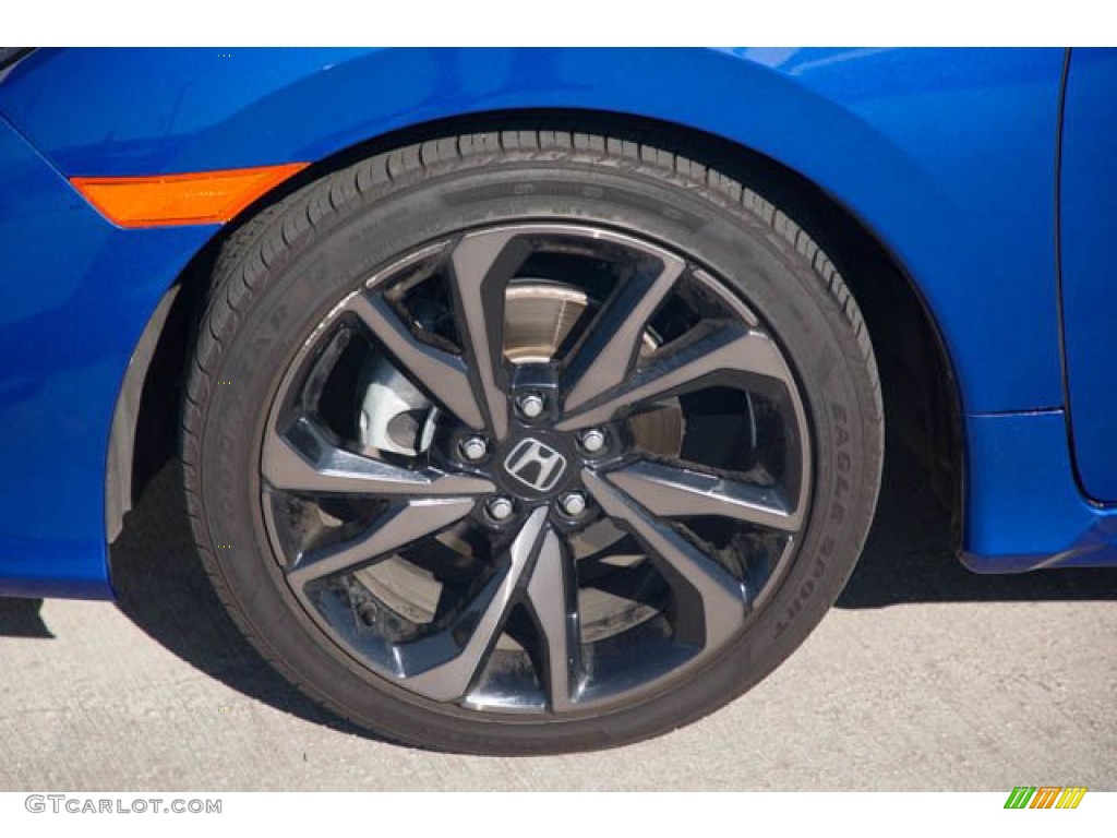 2019 Civic Sport Sedan - Agean Blue Metallic / Black photo #36