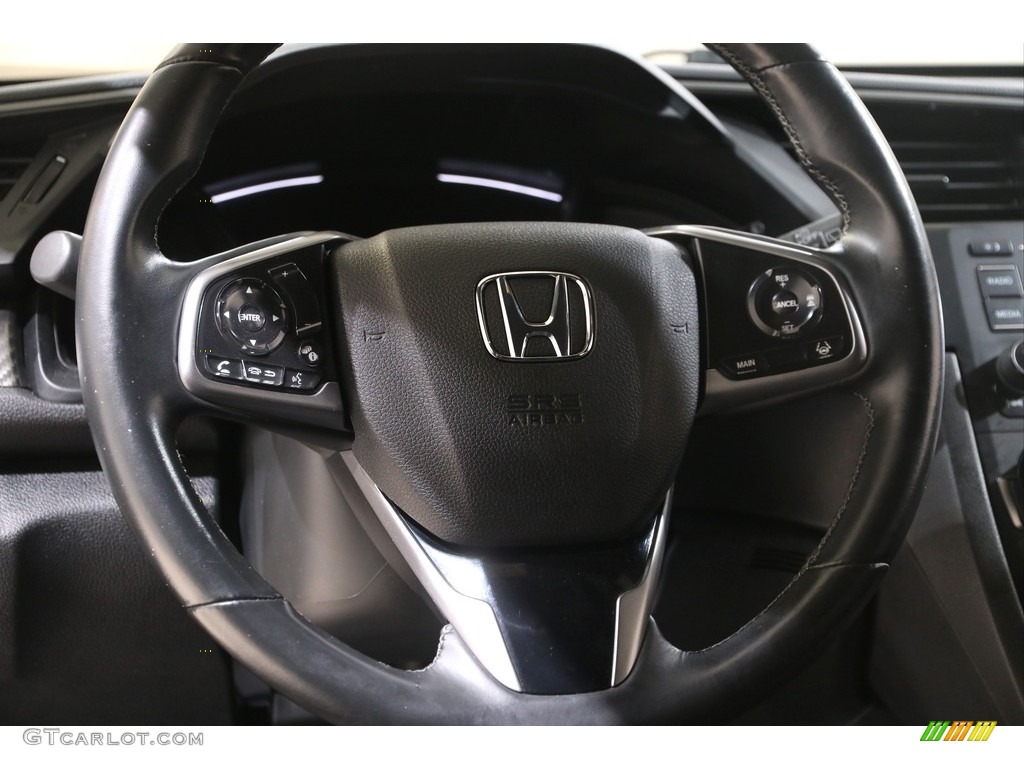 2019 Honda Civic Sport Hatchback Black Steering Wheel Photo #141062354