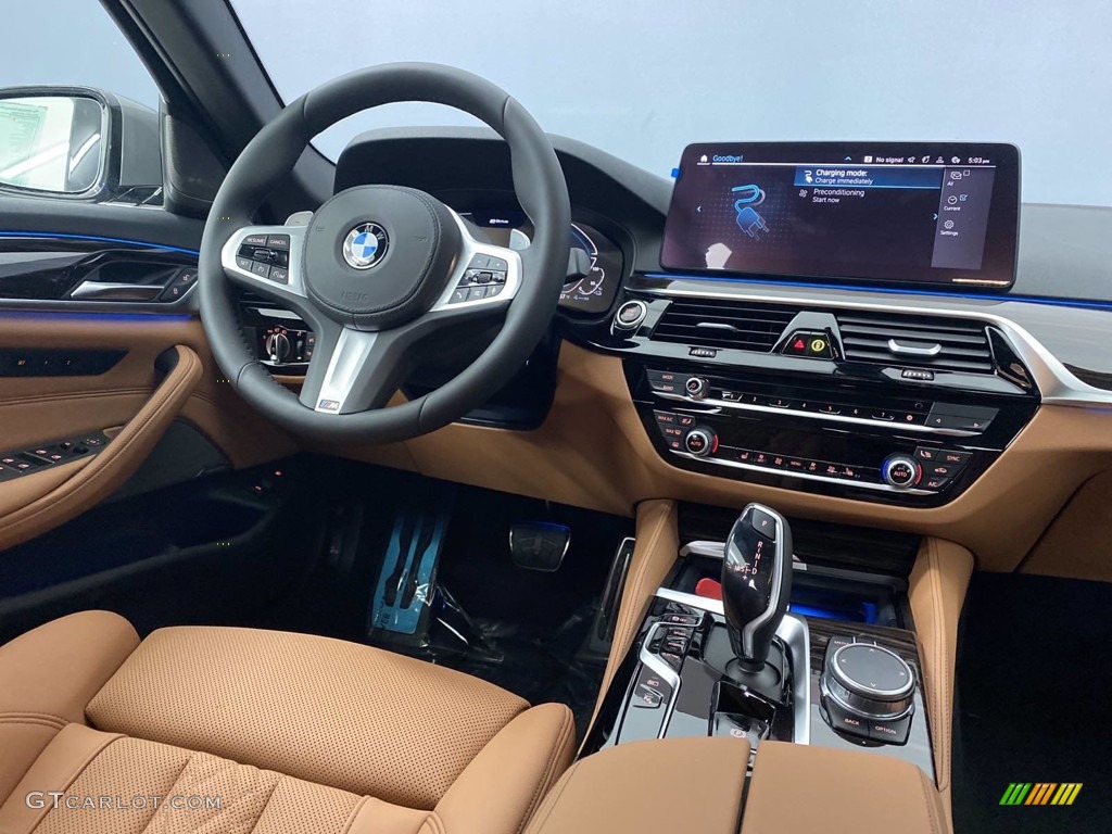 2021 5 Series 530e Sedan - Bernina Gray Amber Effect / Cognac photo #22