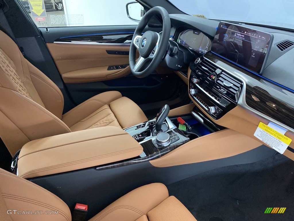 2021 5 Series 530e Sedan - Bernina Gray Amber Effect / Cognac photo #27