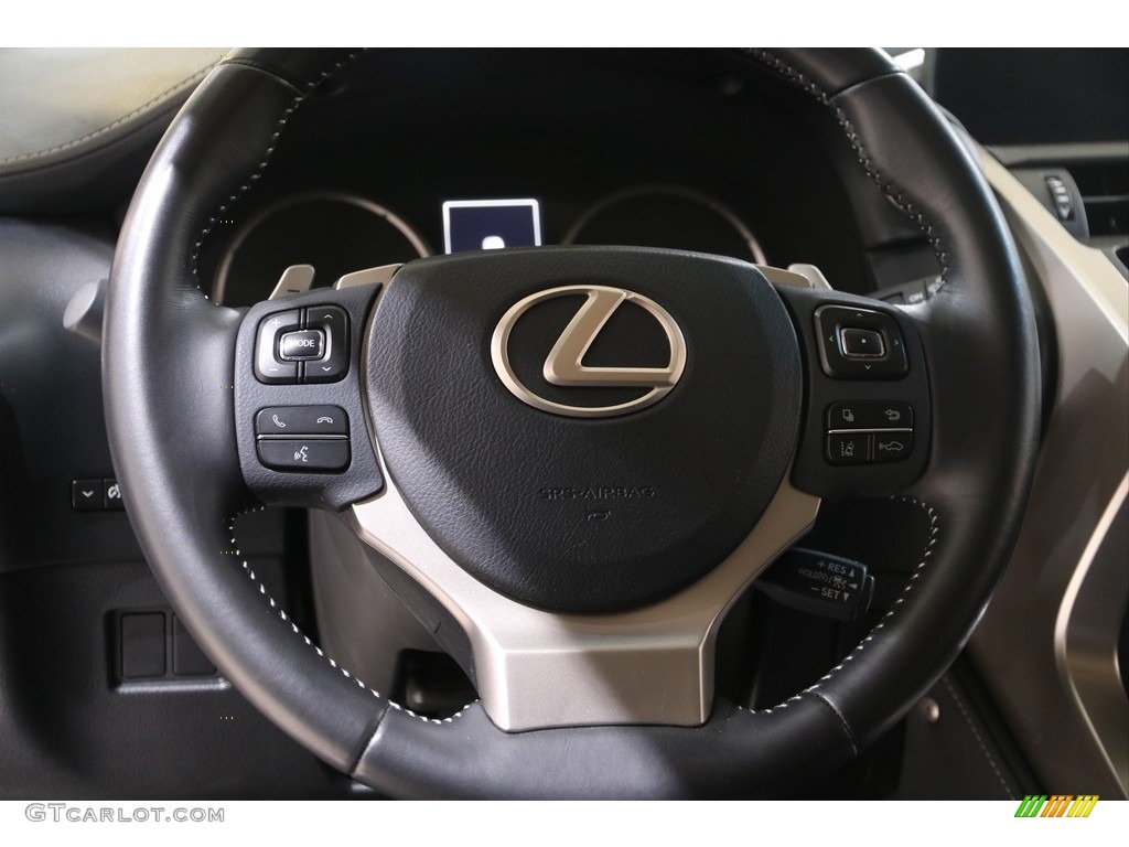 2019 Lexus NX 300h Hybrid AWD Black Steering Wheel Photo #141062645