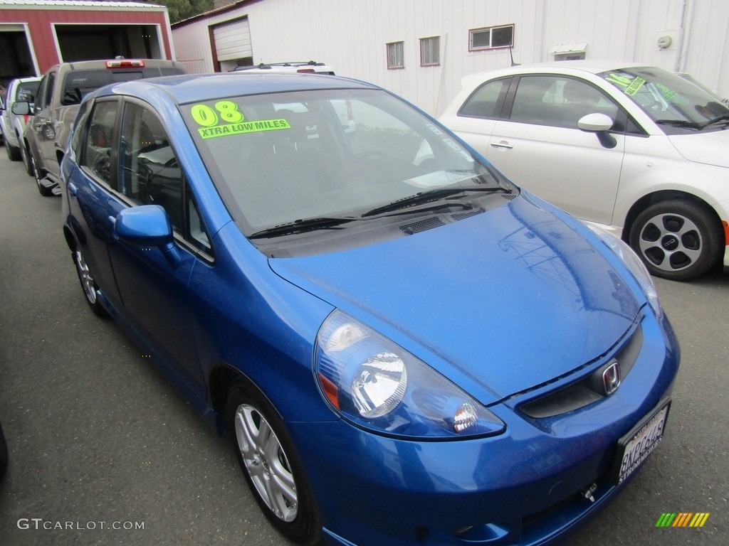 2008 Fit Sport - Vivid Blue Pearl / Black/Grey photo #2